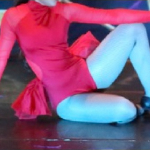 Balera Red Long Sleeve Leotard - Picture 3 of 5